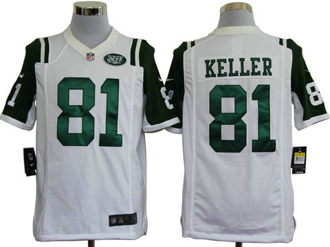New York Jets 81 Dustin Keller White Game Nike NFL Jerseys
